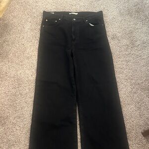 Levi’s Black Ribcage Wide Leg Jeans